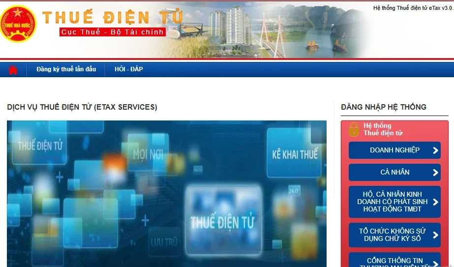 đăng nhập thuế điện tử