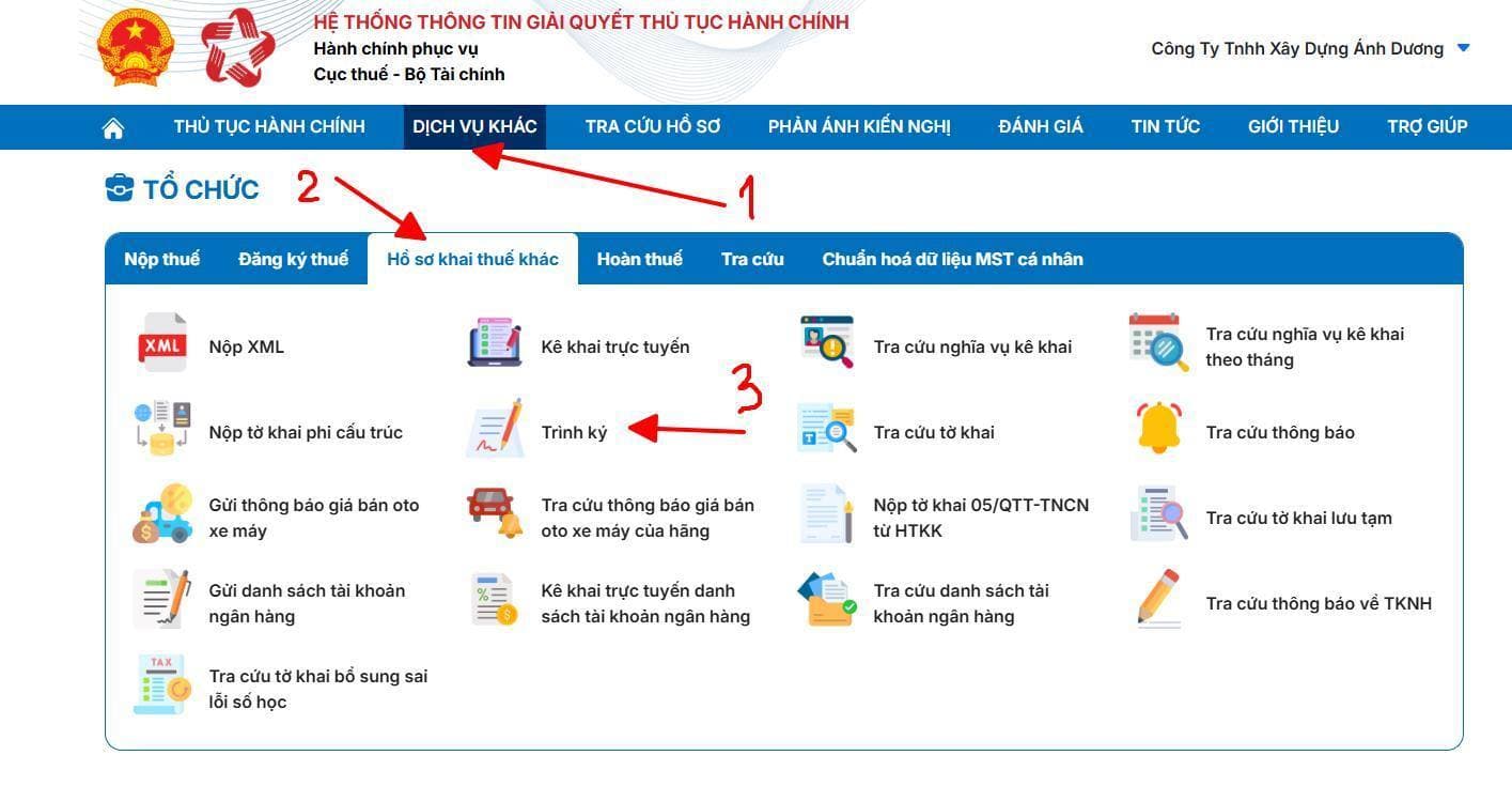 nộp thuế dịch vụ công
