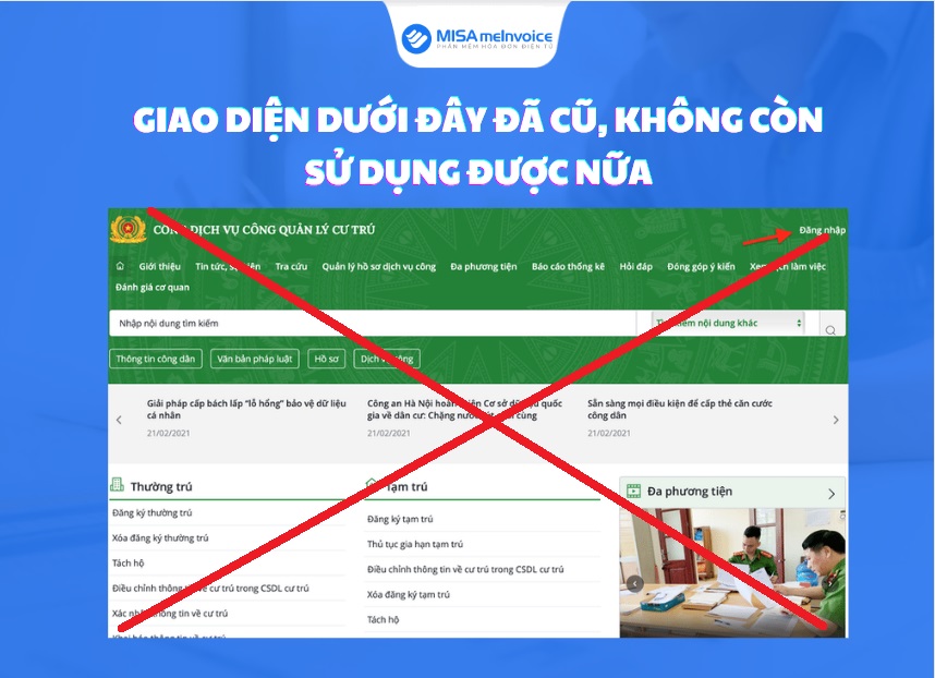 cổng dịch vụ công quản lý cư trú công dân