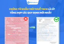 chứng từ khấu trừ thuế tncn điện tử