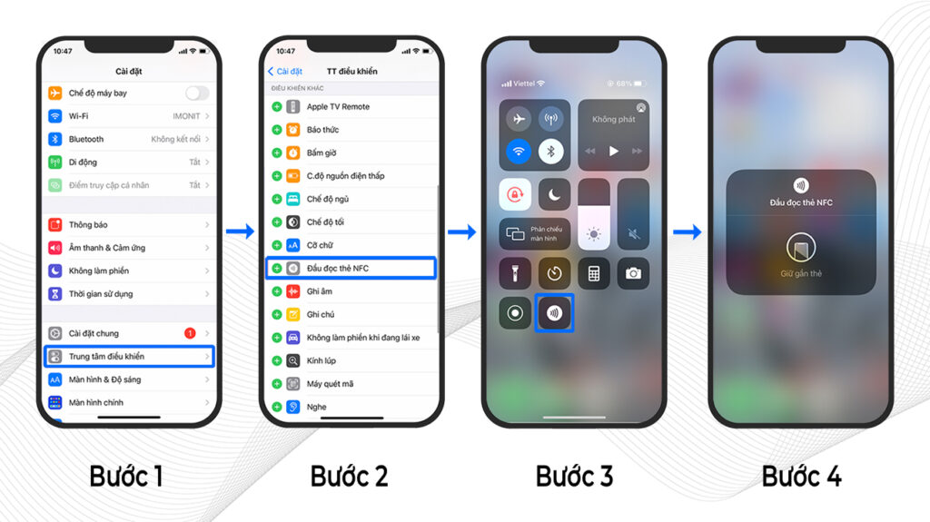 Hướng dẫn cách bật tính năng kết nối NFC trên điện thoại Iphone (các dòng iphone cũ)