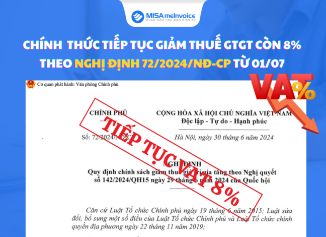 Tiếp Tục Giảm Thuế Gtgt Còn 8 Theo Nghị định 722024nĐ Cp