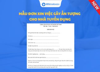 mẫu đơn xin việc trong hồ sơ