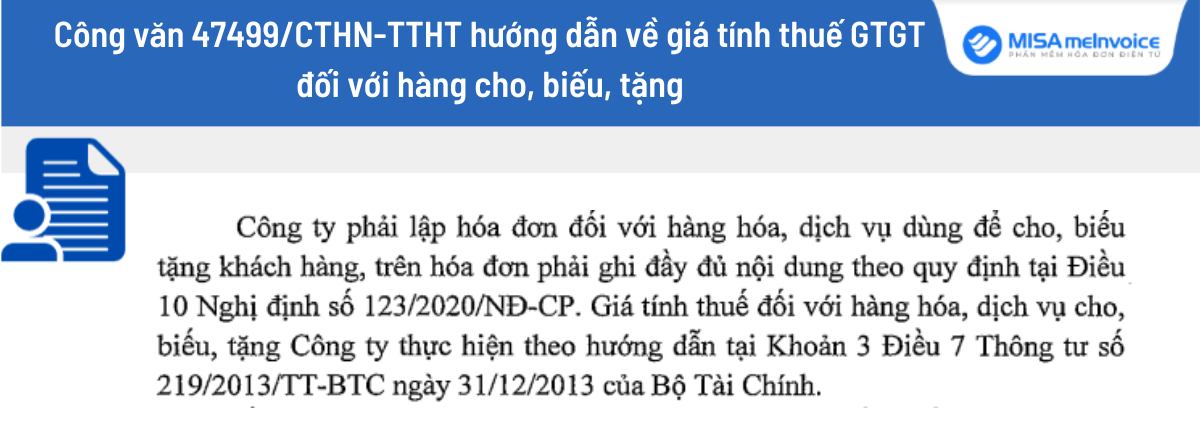 kê khai thuế GTGT hàng biếu tặng