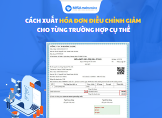 hóa đơn điều chỉnh giảm