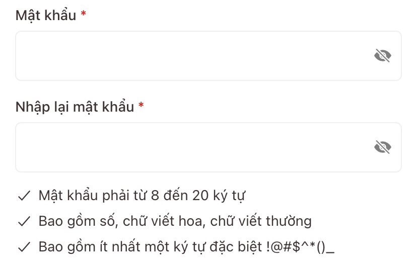 mật khẩu vneid