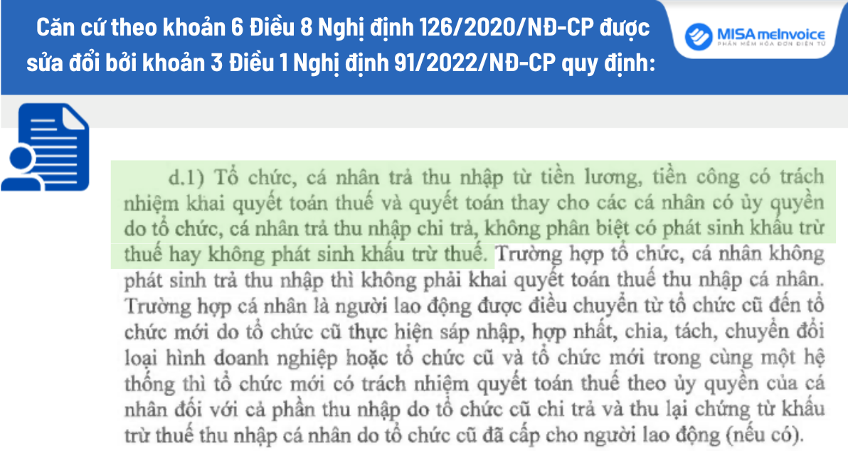 không phát sinh thuế TNCN 