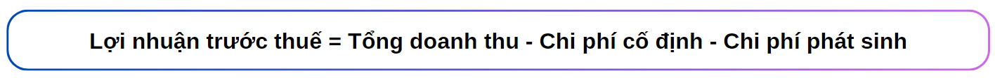 cách tính lợi nhuận trước thuế