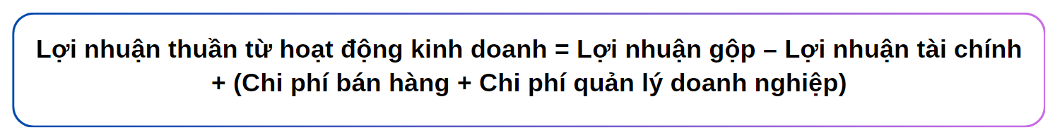 tính lợi nhuận thuần