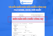 biên bản đối chiếu công nợ