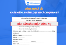 biên bản xác nhận công nợ