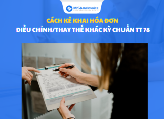 kê khai hóa đơn điều chỉnh thay thế