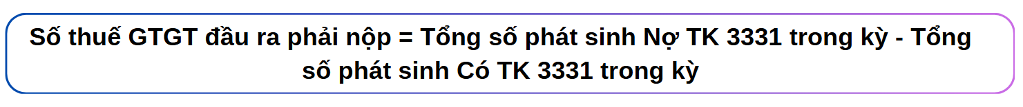 số thuế GTGT đầu ra phải nộp