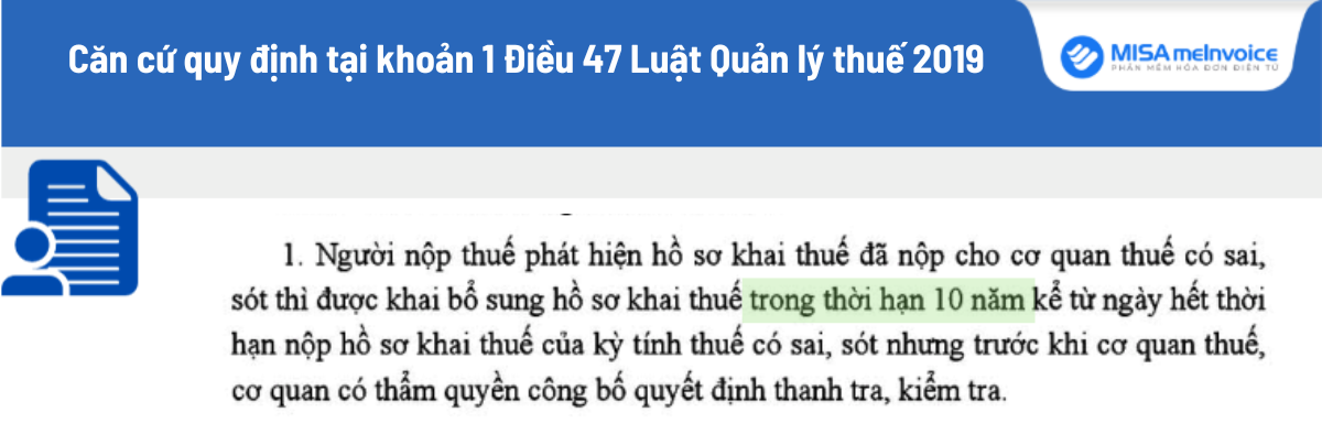 thời hạn kê khai bổ sung