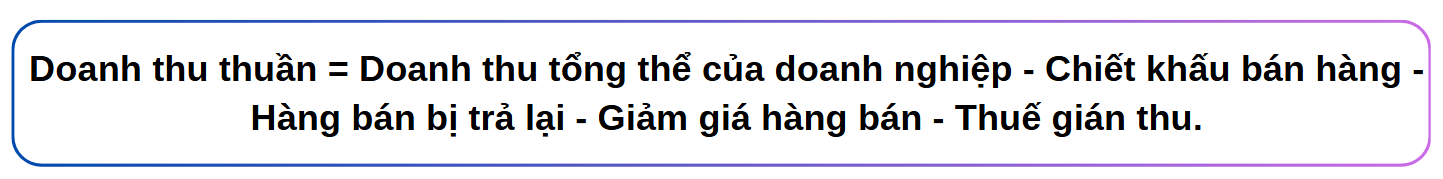 tính doanh thu thuần