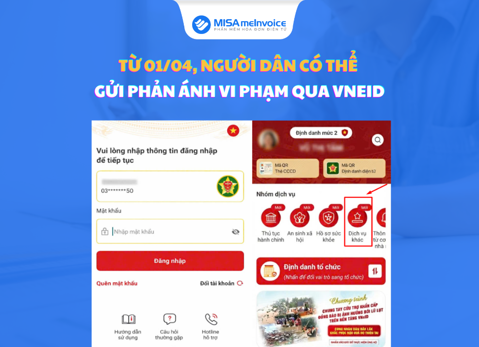 Từ 01/04, người dân có thể gửi phản ánh vi phạm qua VNeID gửi phản ánh vi phạm qua VNeID