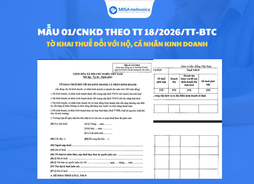 Mẫu số 01/CNKD theo thông tư 50/2026/TT-BTC Tờ khai thuế đối với hộ, cá nhân kinh doanh