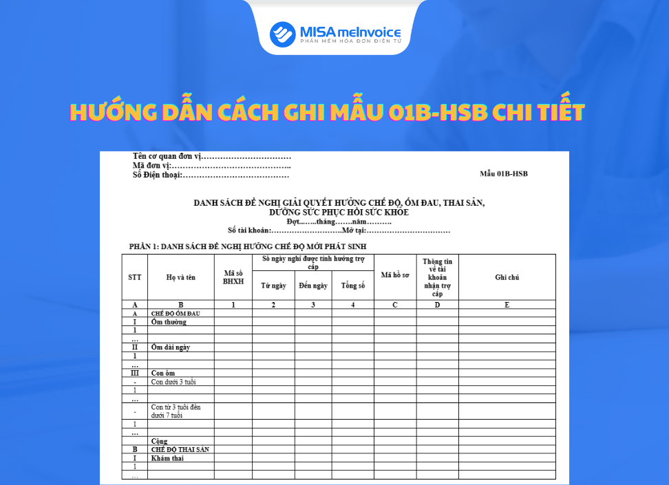 Hướng dẫn cách ghi mẫu 01B-HSB CHI TIẾT cách ghi mẫu 01B-HSB
